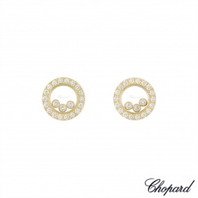Chopard Yellow Gold Happy Diamonds Earrings Chopard Yellow Gold Happy Diamonds Earrings